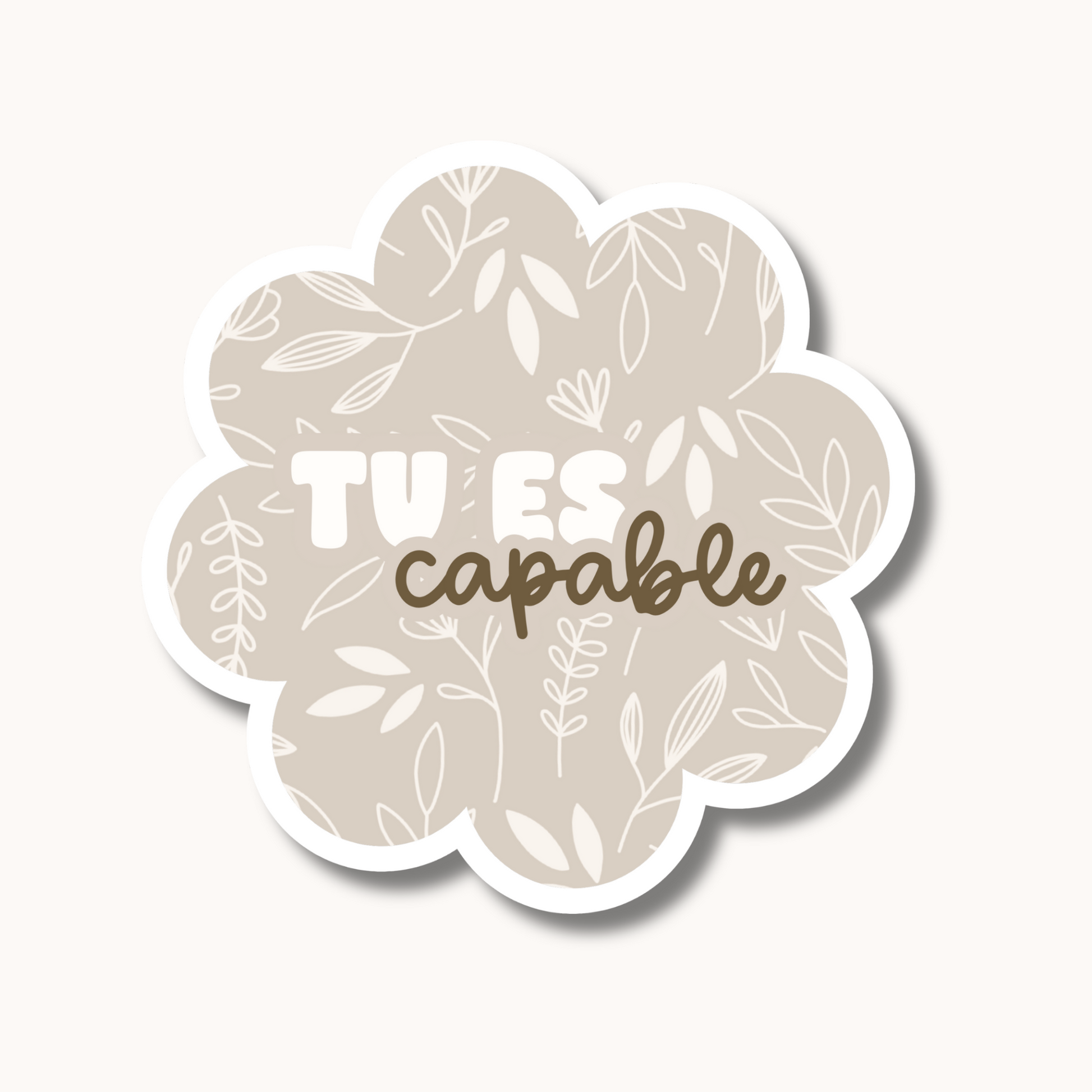 Autocollant « tu es capable » (line art)