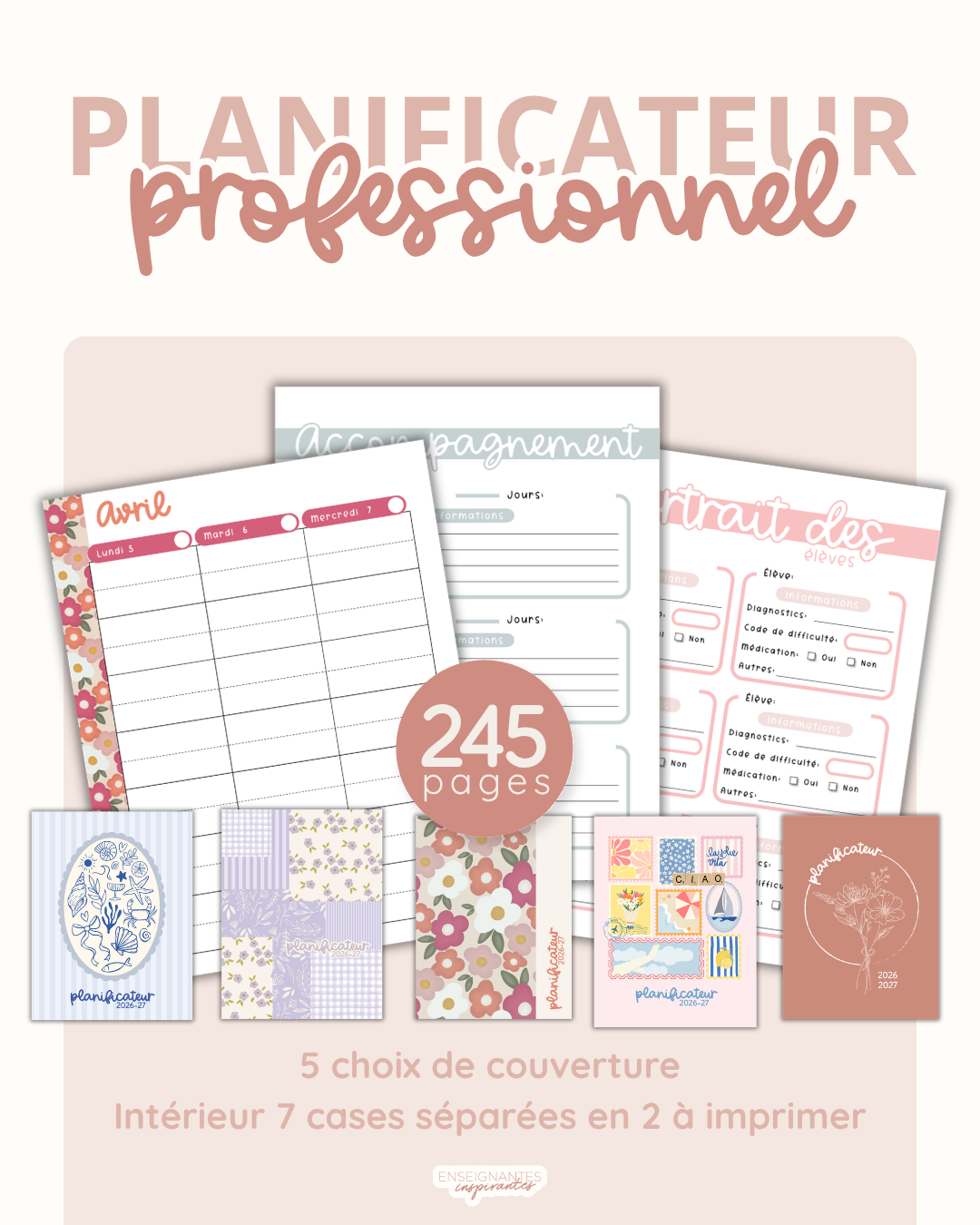 Planificateurs PDF (professionnel) 2026-2027