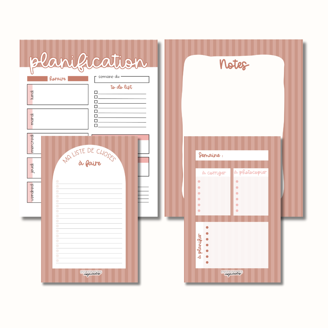 Planification parfaite (Line Art-Agenda)