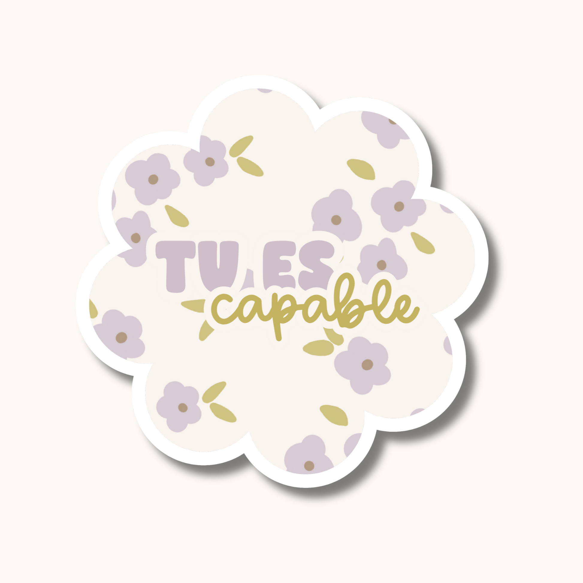 Autocollant « tu es capable » (lavande)