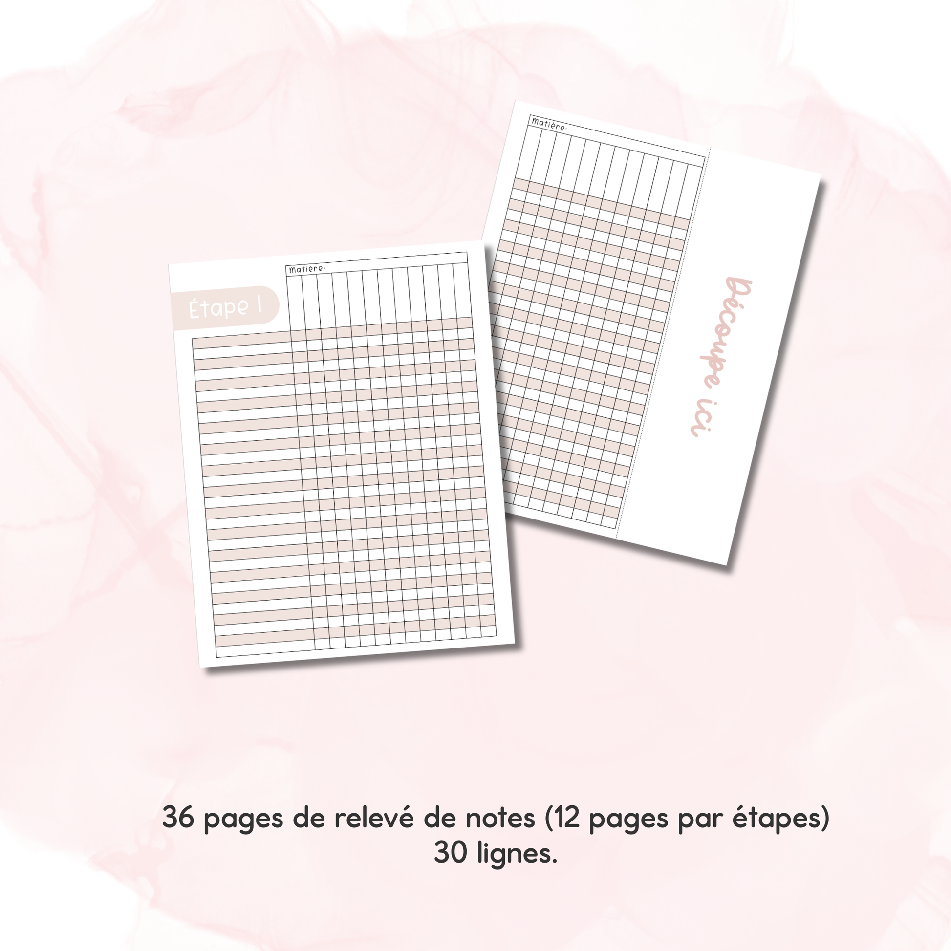 Planificateurs PDF (7 cases) 2026-2027