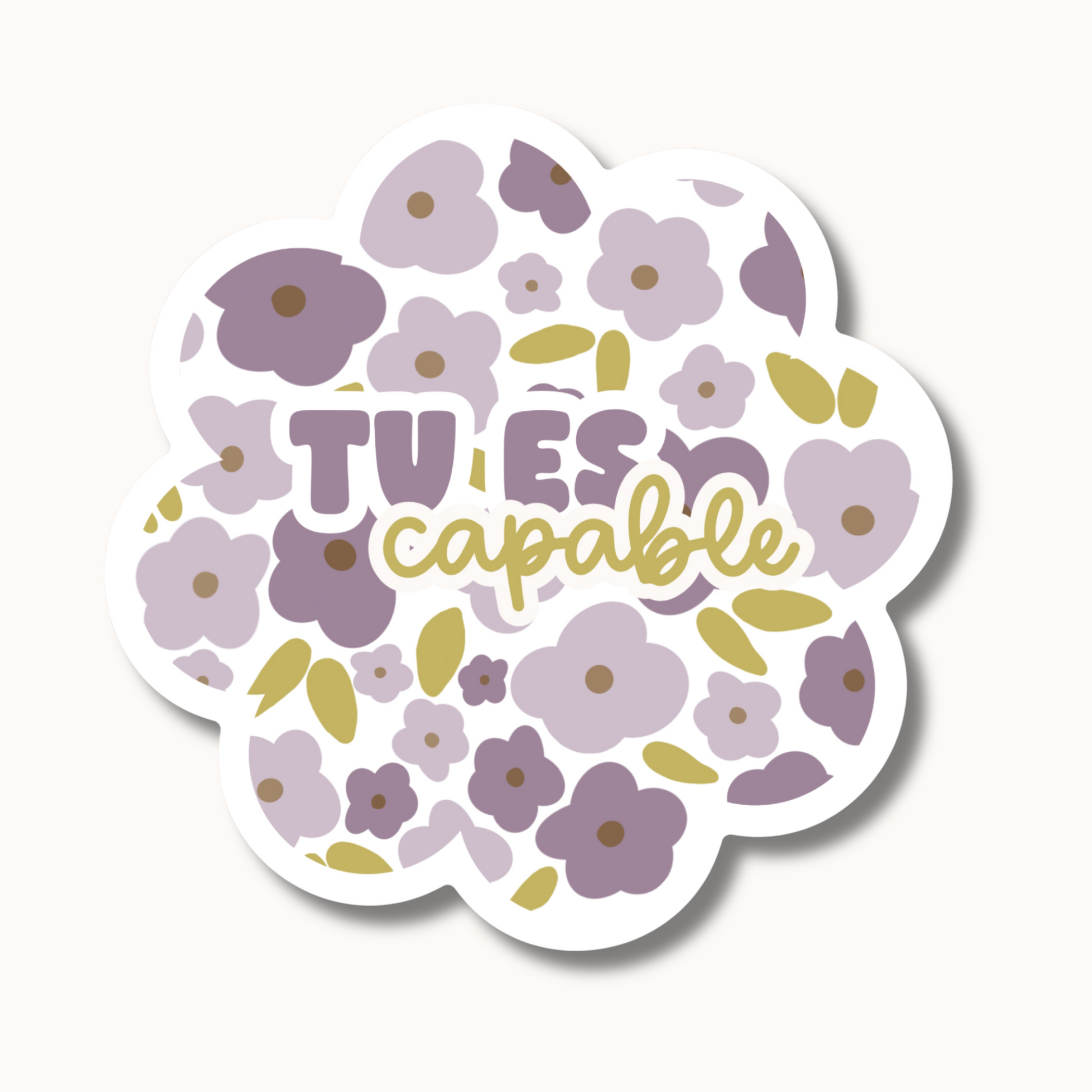 Autocollant « tu est capable » (Lavande 2.0)