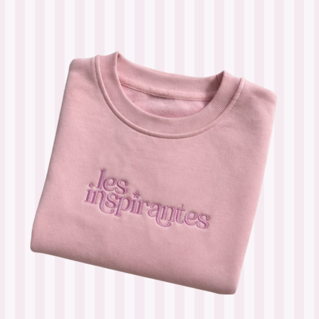 Image of Crewneck rose brodé Les Inspirantes