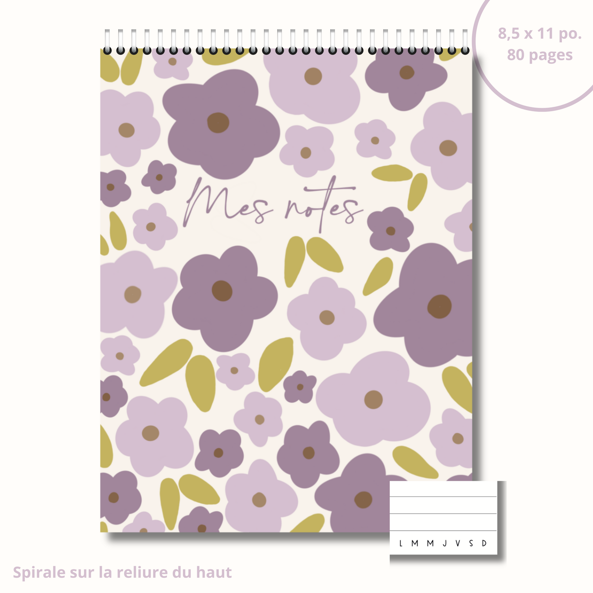 Cahier de notes (lavande 2.0)