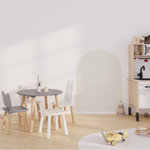 Image of Tableau magnétique autocollant festonné (crème)