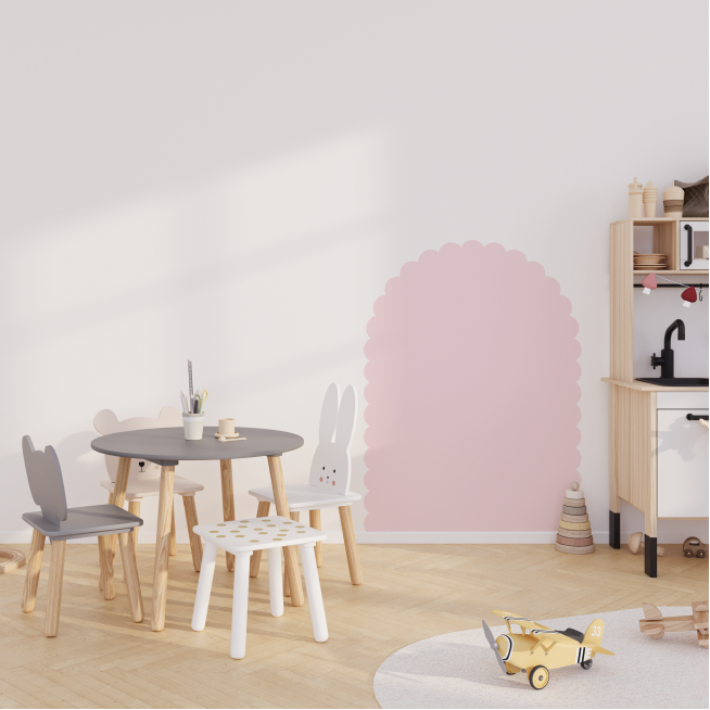 Tableau magnétique aimanté festonné (rose)