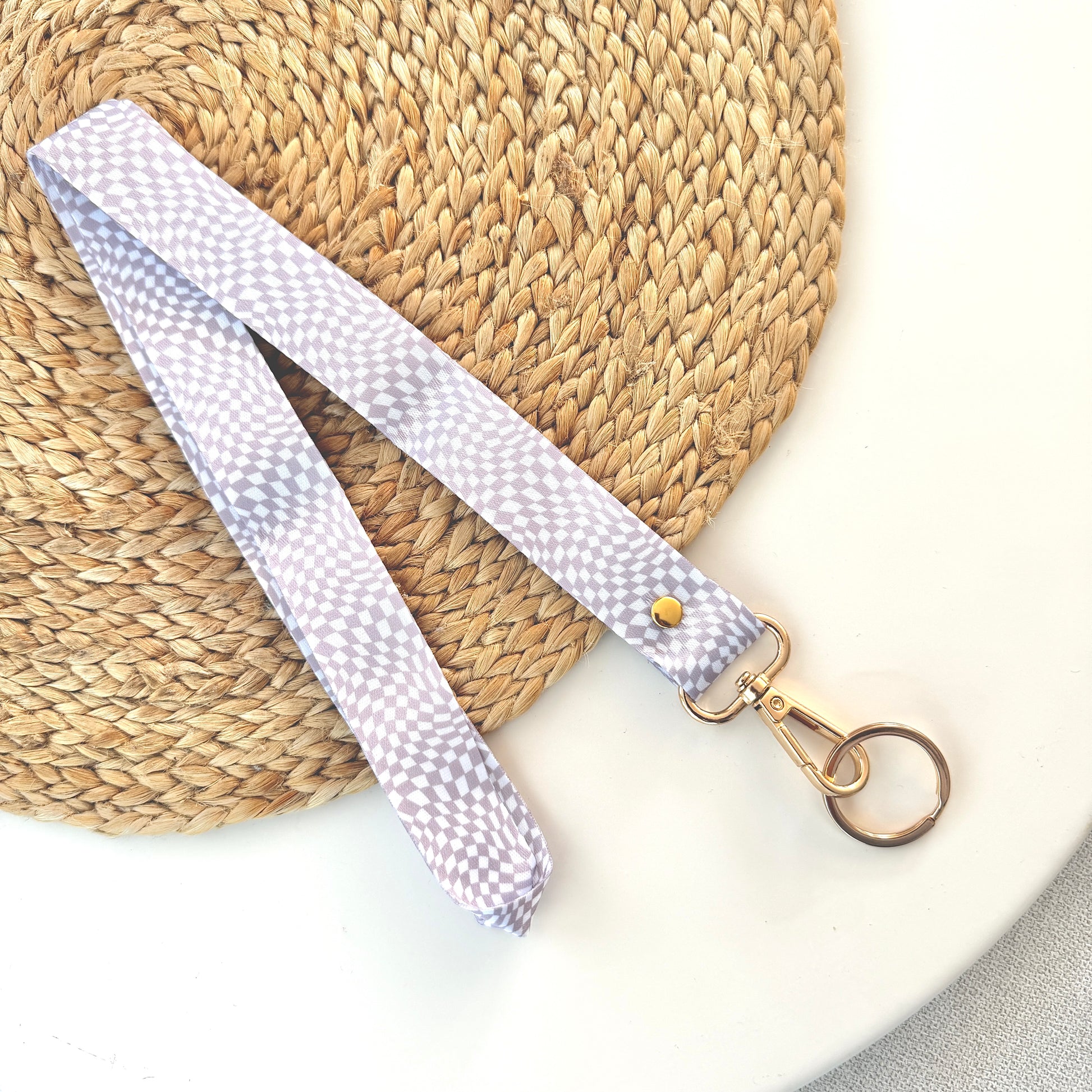 Lanière courte (Damier lilas)