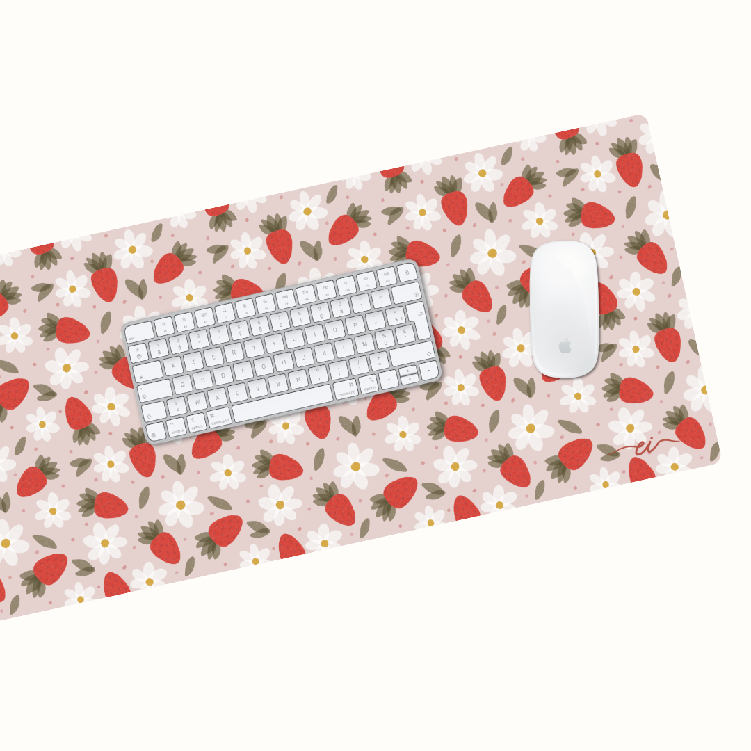 Tapis de bureau (Fraises)